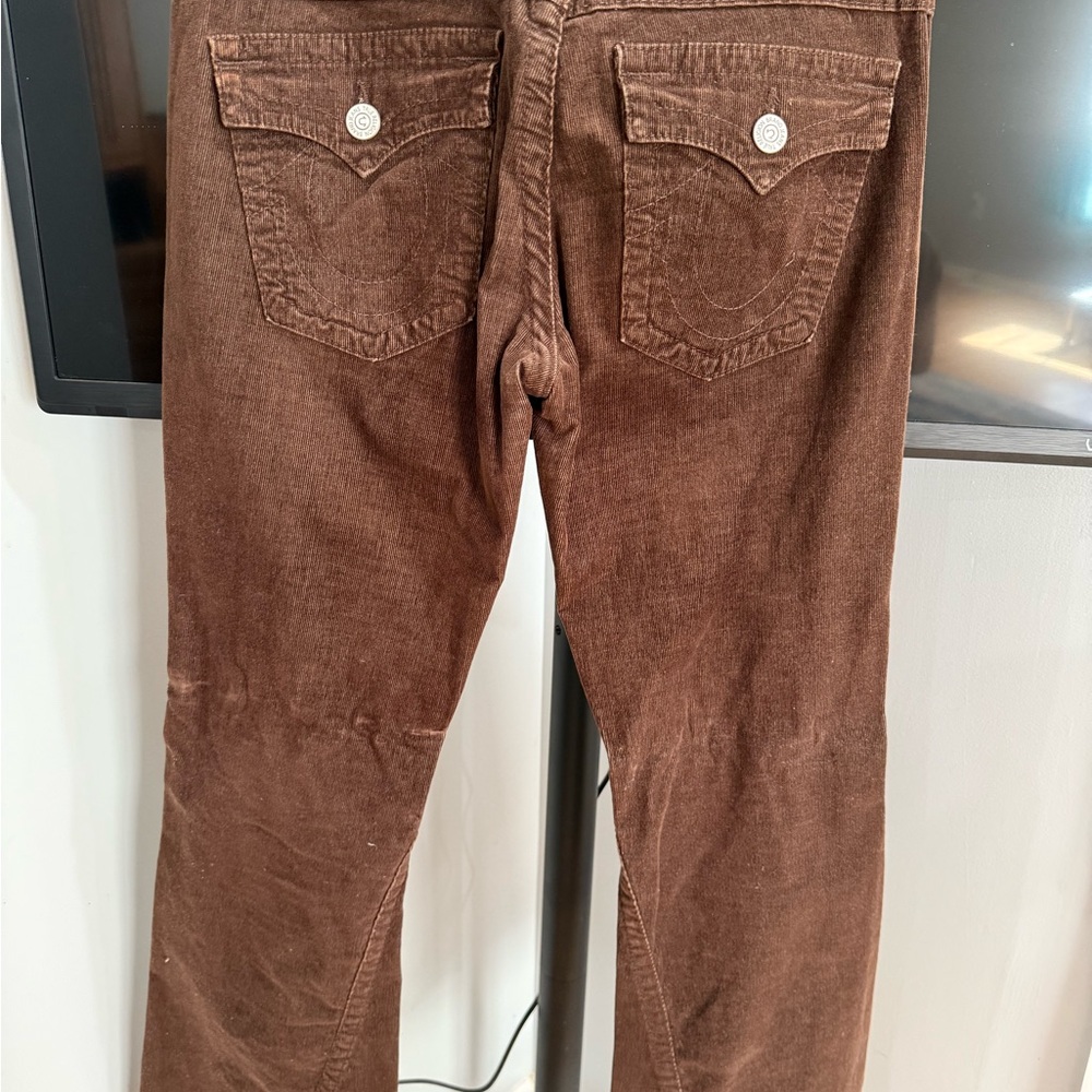 True Religion Brown Corduroy Pants Straight Leg